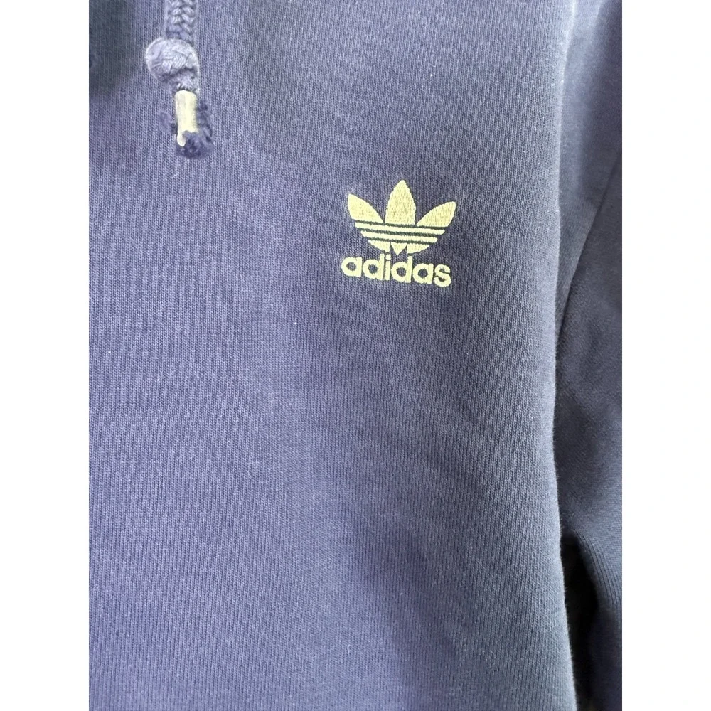 Adidas Long Sleeve Hoodie Men's M‎ Blue Embroidered Logo Casual